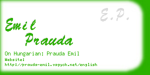 emil prauda business card